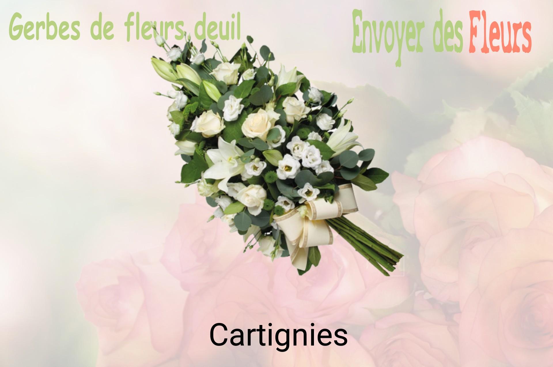 Gerbe de fleurs de deuil livrée à Cartignies